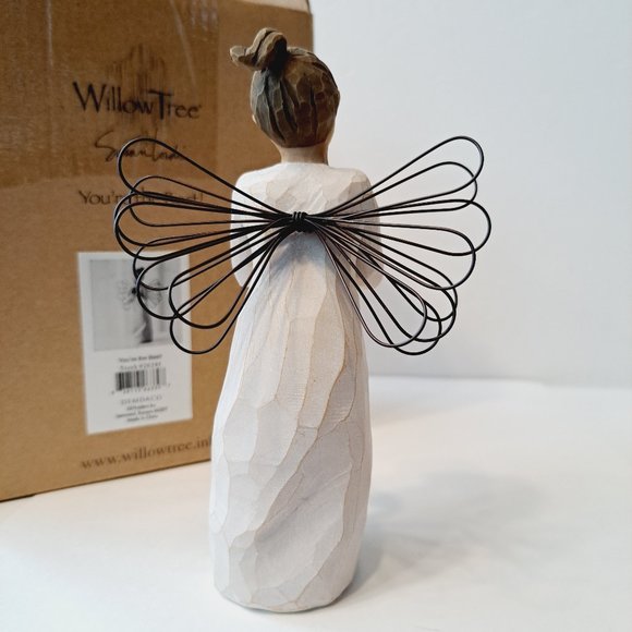 Willow Tree You're the Best Angel Figurine with Apple Box included Teacher Gift - Picture 7 of 13